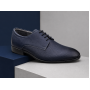Pantofi Derby bărbați bleumarin din piele naturală perforată 346ABLM